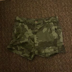 Green military style high rise shorts from old navy size 2